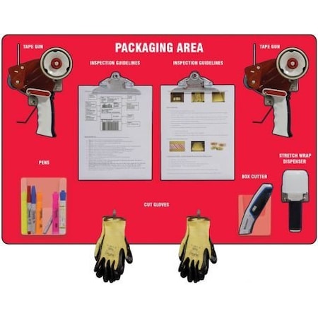 Accuform PACKAGING AREA STOREBOARDS  LARGE PSB718RDBK PSB718RDBK